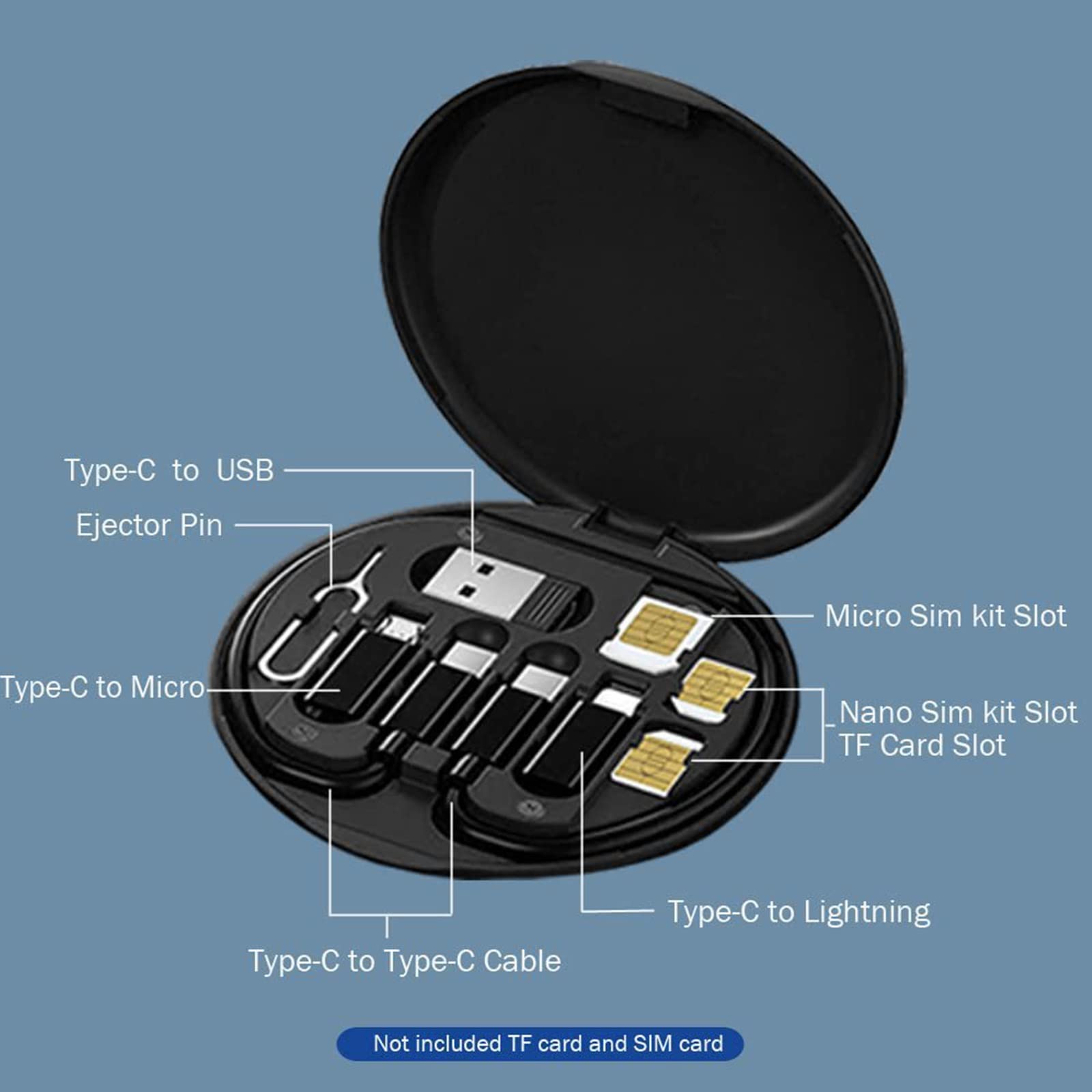 Multifunctional Cable Storage Box, USB Adapter