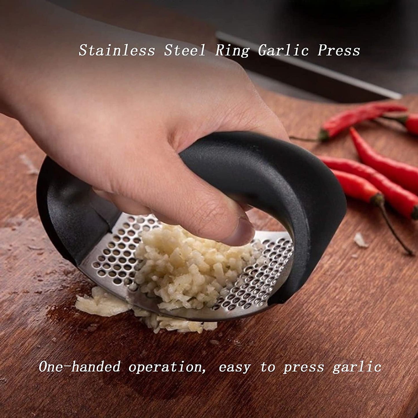 Manual Garlic Press Stainless Steel Handheld